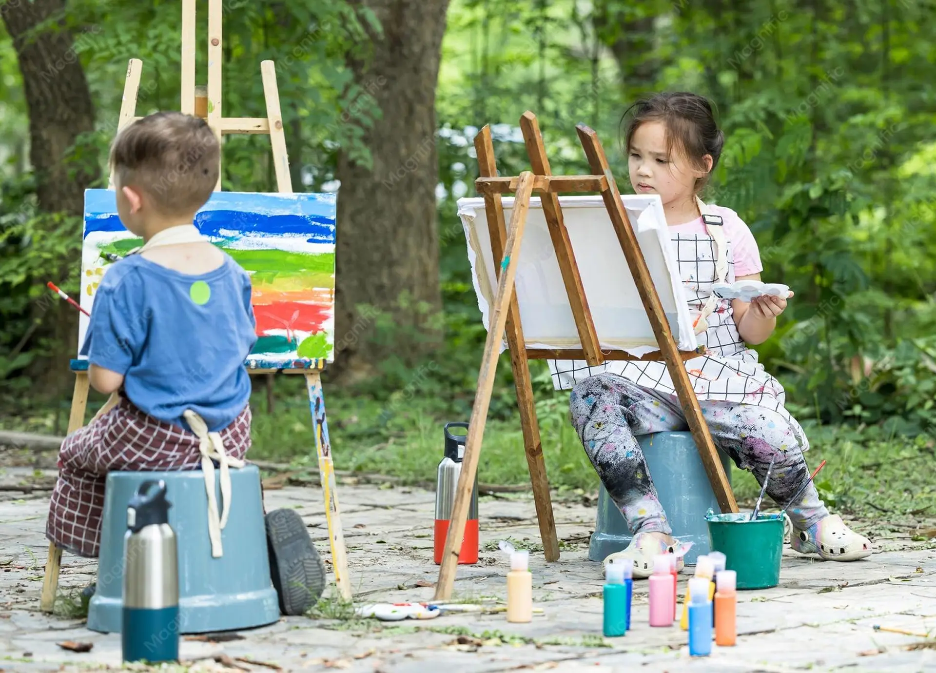 Рисуем цветущие кустарники